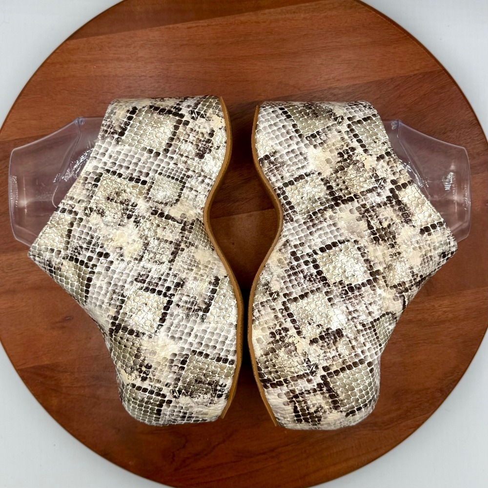 Azalea Wang Teatree‎ Snake Flatform Clog Mules Platform Chunky W 7.5 Statemint - Picture 7 of 11